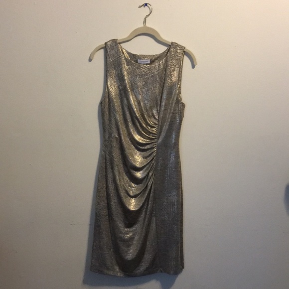 Calvin Klein Gold dress - Picture 3 of 7